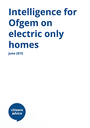 Cover of Intelligence for Ofgem on electric only homes report