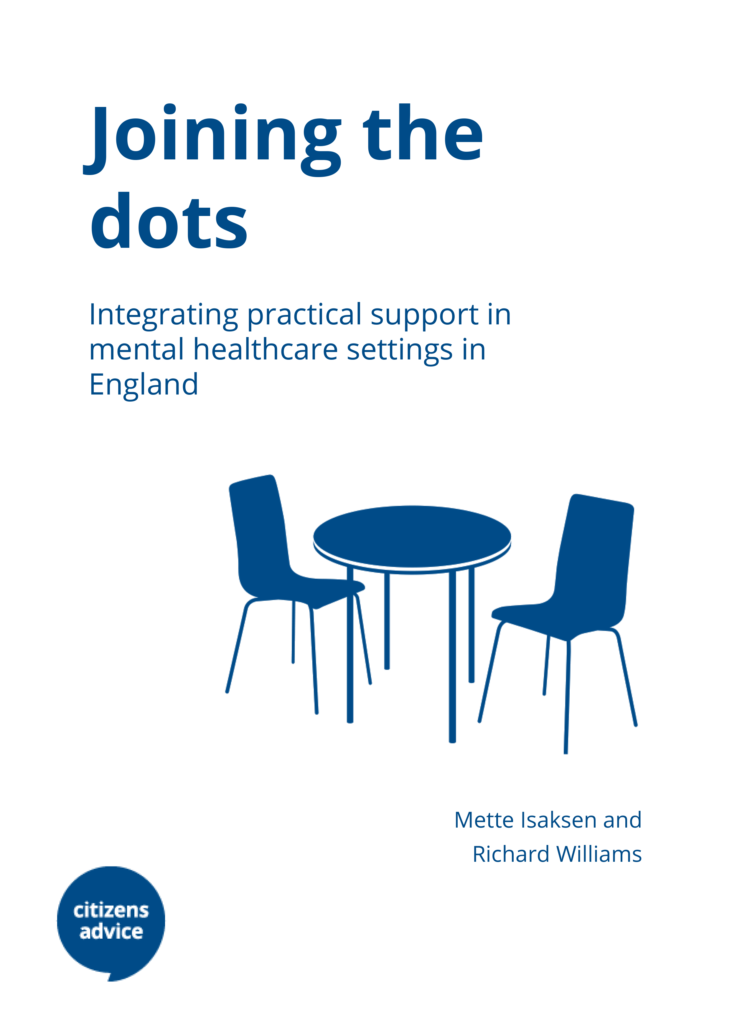 Joining the dots: Integrating practical support in mental healthcare settings in England