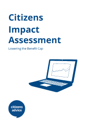Report cover for Citizens Impact Assessment Report "Lowering the Benefit Cap"