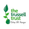 The Trussell Trust logo including the words Stop UK Hunger