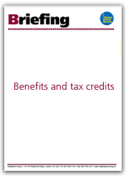 Benefits and tax credits briefing cover